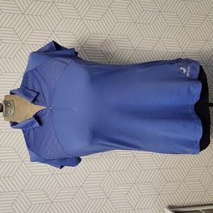 Adidas Periwinkle Blue Women's Golf Polo with Cap Sleeves Climacool Size Medium